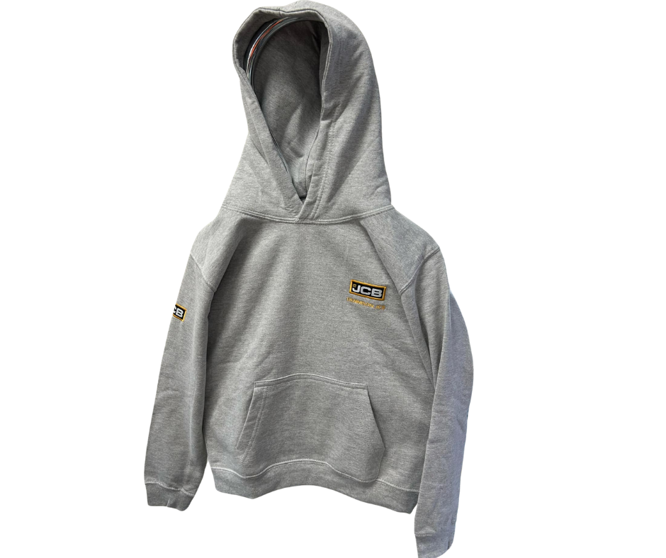 Kids Dennison JCB Grey Hoodie