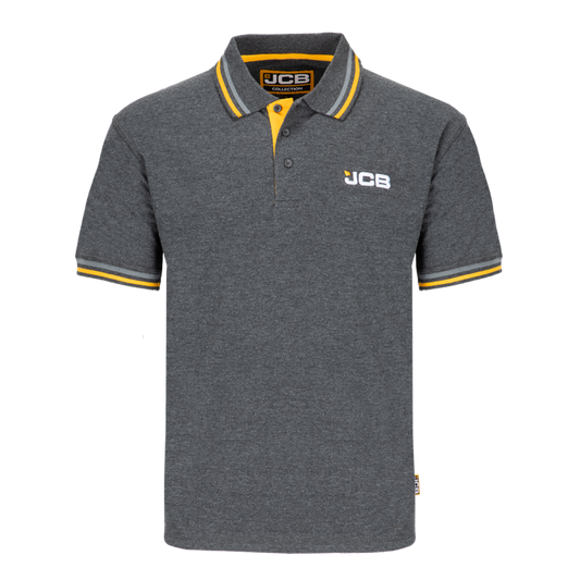 JCB Charcoal Tipped Polo Shirt JCB3275